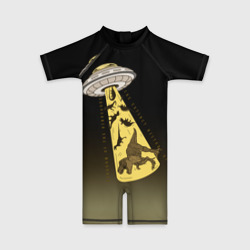 Детский купальный костюм 3D НЛО похищает динозавров