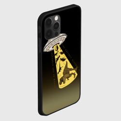 Чехол для iPhone 12 Pro НЛО похищает динозавров - фото 2