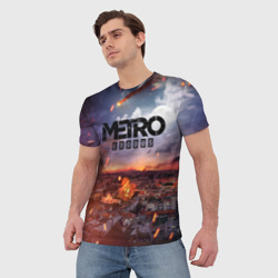 Мужская футболка 3D Metro разрушенный город - фото 2