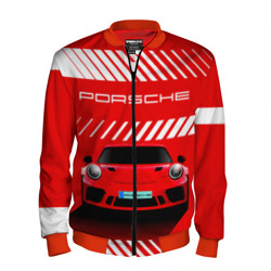 Мужской бомбер 3D Porsche Порше red style