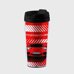 Термокружка-непроливайка Porsche Порше red style