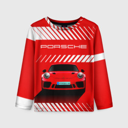 Детский лонгслив 3D Porsche Порше red style