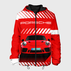 Мужская куртка 3D Porsche Порше red style