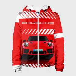 Женская куртка 3D Porsche Порше red style