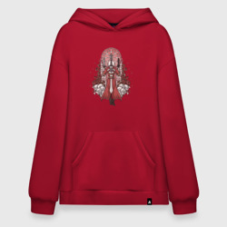 Худи SuperOversize хлопок Данте в розах - Devil May Cry