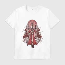 Мужская футболка хлопок Данте в розах - Devil May Cry