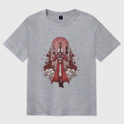 Мужская футболка хлопок Oversize Данте в розах