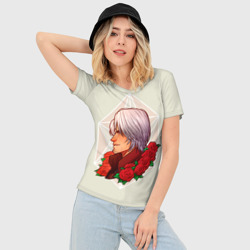 Женская футболка 3D Slim Данте DMC с роозами - фото 2