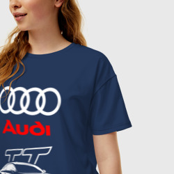 Женская футболка хлопок Oversize Audi TT Ауди ТТ спорт - фото 2