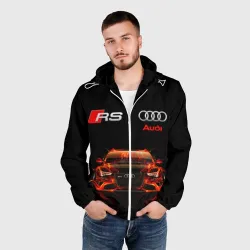 Мужская ветровка 3D Audi RS 5 fire Ауди РС 5 - фото 2
