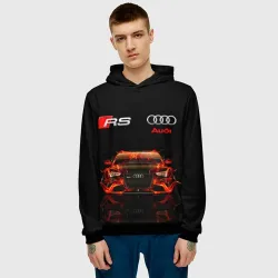 Мужская толстовка 3D Audi RS 5 fire Ауди РС 5 - фото 2