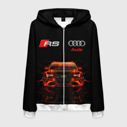 Мужская толстовка 3D на молнии Audi RS 5 fire Ауди РС 5