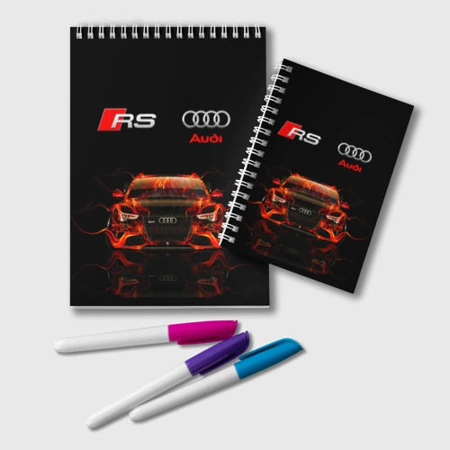 Блокнот Audi RS 5 fire Ауди РС 5
