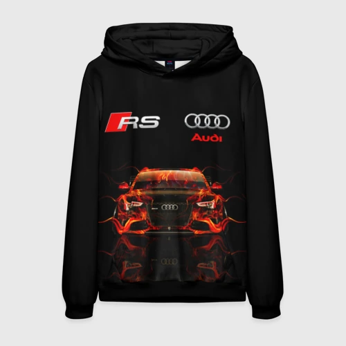 Мужская толстовка 3D Audi RS 5 fire Ауди РС 5