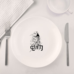 Набор: тарелка + кружка Иноске Хашибира Kimetsu no Yaiba - фото 2
