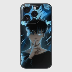 Чехол для iPhone 16 Pro силиконовый с защитой камеры Solo leveling manga
