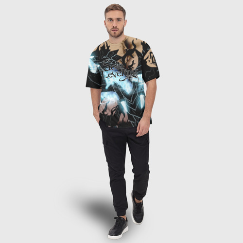 Мужская футболка oversize 3D Solo leveling, цвет 3D печать - фото 5