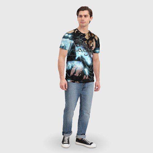 Мужская футболка 3D с принтом Solo leveling, вид сбоку #3