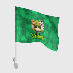 Флаг для автомобиля Шрек, Осел, Пиннокио и свин
