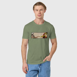 Мужская футболка хлопок Шрек - Сотворение ослика - фото 2