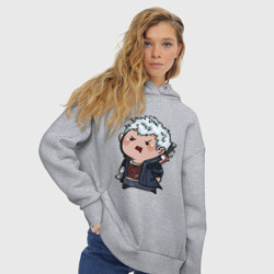 Женское худи Oversize хлопок Baby Nero - Devil May Cry - фото 2