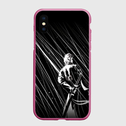 Чехол для iPhone XS Max матовый Вирджил под дождём