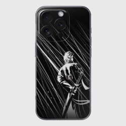 Чехол для iPhone 16 Pro Max силиконовый с защитой камеры Вирджил под дождём - Devil May Cry