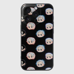Чехол для iPhone 16 Pro силиконовый с защитой камеры DMC chibi Pattern