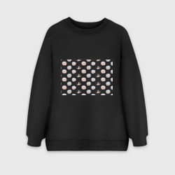 Женский свитшот oversize без начеса хлопок DMC chibi Pattern