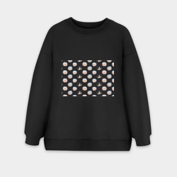 Женский свитшот oversize без начеса хлопок DMC Pattern