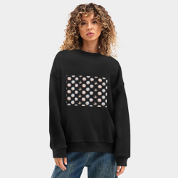 Женский свитшот oversize без начеса хлопок DMC Pattern - фото 2