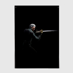Постер Вирджил с катаной самурая