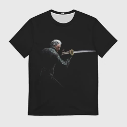 Мужская футболка 3D Вирджил с катаной самурая