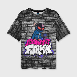 Женская футболка oversize 3D Friday Night Funkin Bomb man B