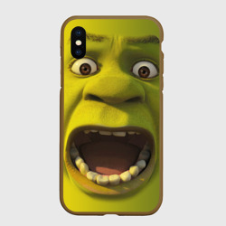 Чехол для iPhone XS Max матовый Shrek is yelling