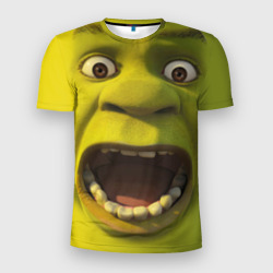 Мужская футболка 3D Slim Shrek is yelling