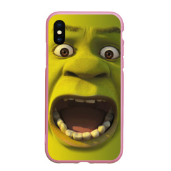 Чехол для iPhone XS Max матовый Shrek is yelling