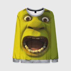 Мужской свитшот 3D Shrek is yelling