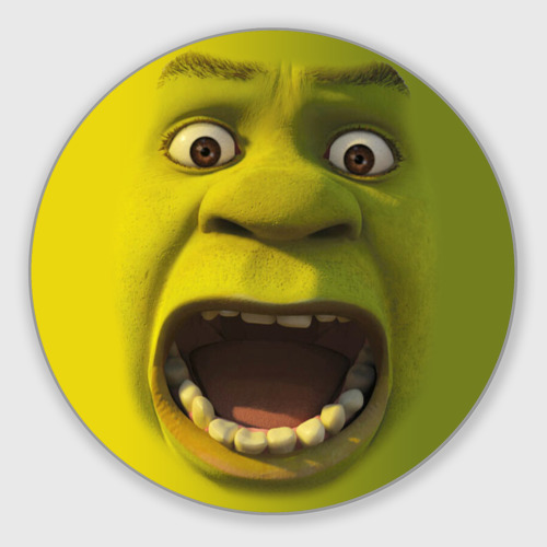 Круглый коврик для мышки Shrek is yelling