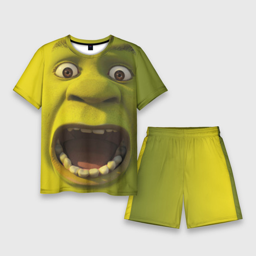 Мужской костюм с шортами 3D Shrek is yelling, цвет 3D печать