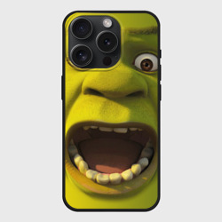 Чехол силиконовый для Apple iPhone 15 Pro матовый Shrek is yelling