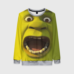 Женский свитшот 3D Shrek is yelling