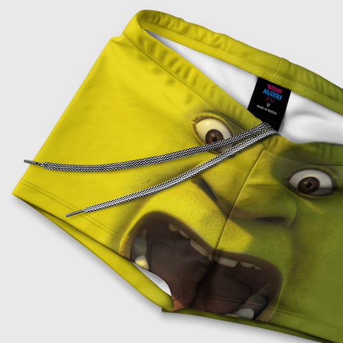 Мужские купальные плавки 3D Shrek is yelling, цвет 3D печать - фото 6