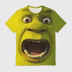 Мужская футболка 3D Shrek is yelling