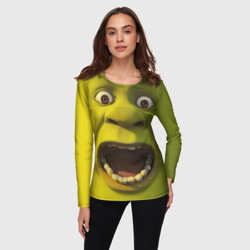 Женский лонгслив 3D Shrek is yelling - фото 2