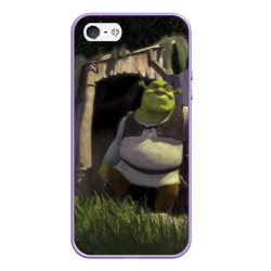 Чехол для iPhone 5/5S матовый Somebody Once Told Me - Шрек выходит из туалета