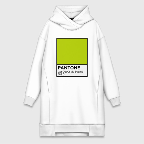 Платье-худи хлопок Pantone Shrek Get Out Of My Swamp, цвет белый