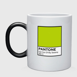 Кружка хамелеон Pantone Shrek Get Out Of My Swamp