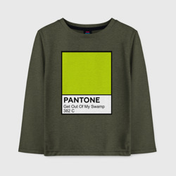 Детский лонгслив хлопок Pantone Shrek Get Out Of My Swamp