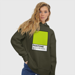 Женское худи Oversize хлопок Pantone Shrek Get Out Of My Swamp - фото 2